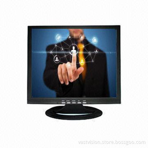 15-inch Touch POS LCD Display with 1,024 x 768 Pixels, PAL and NTSC